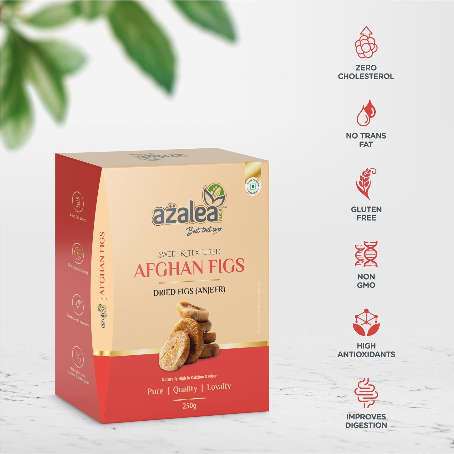 Azalea Royal Dry Fruit Combo – Pistachio, Cashew, Almonds & Afghan Figs (4 x 250g)