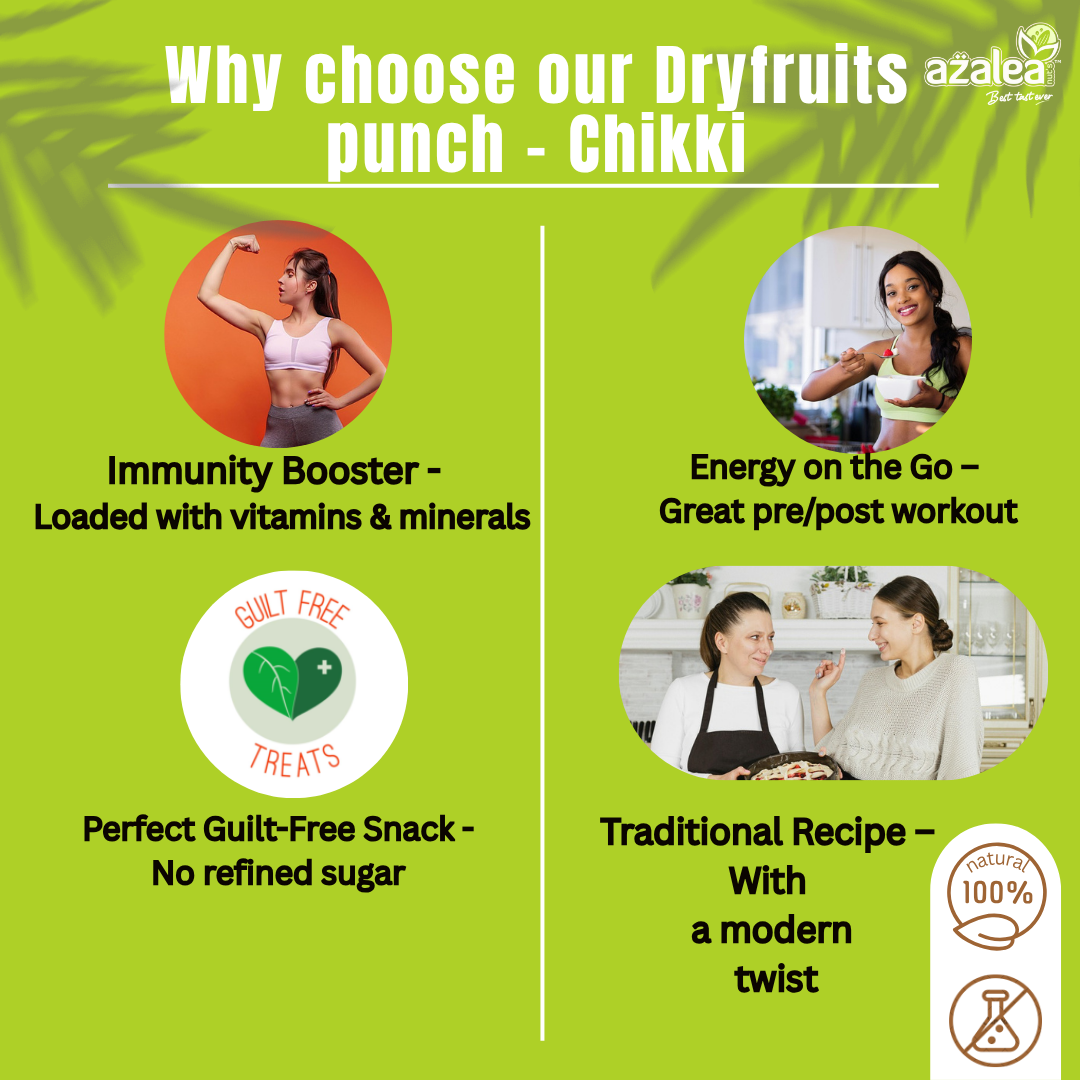 Azalea Nuts Dates Bites Dry Fruits Punch - No Sugar Premium Homemade Sweet Delight