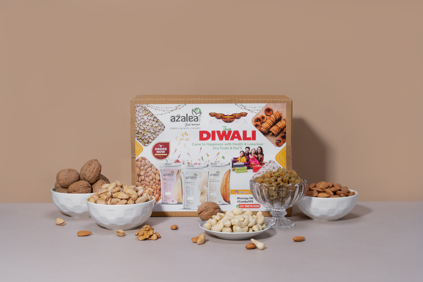 Royal Wedding Special Pack by Azalea – Pistachio, Cashew, Almonds, Raisins & Walnuts
