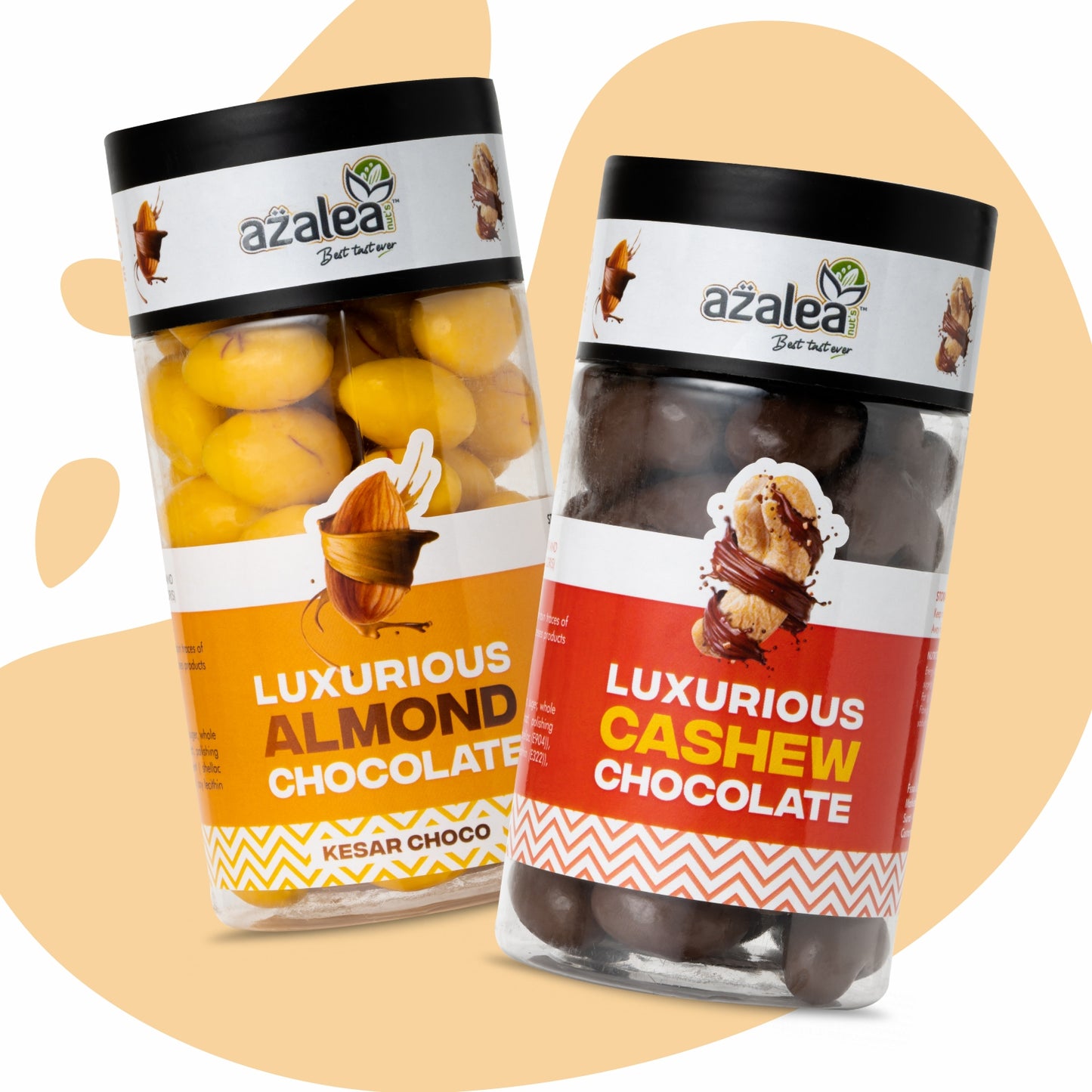 Luxury Nut Chocolate Gift Pack by Azalea – Kesar Almond & Cashew Combo