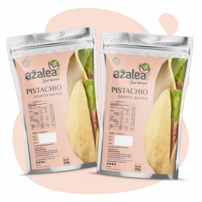 Azalea Premium Pistachios – 500g Combo (2 x 250g) | Lightly Salted & Crunchy