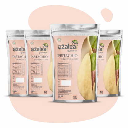 Azalea Premium Pistachios – 1KG Combo (4 x 250g) | Lightly Salted & Crunchy