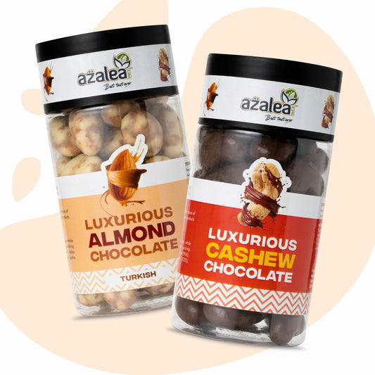 Azalea Luxurious Chocolate Duo – Almond (Turkish) & Cashew Chocolate