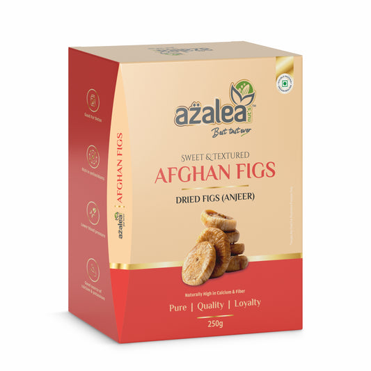 Azalea Nuts Premium Dried Figs (Anjeer) 250gm | Naturally Sweet & Fiber-Rich | Soft & Juicy Dry Fruit
