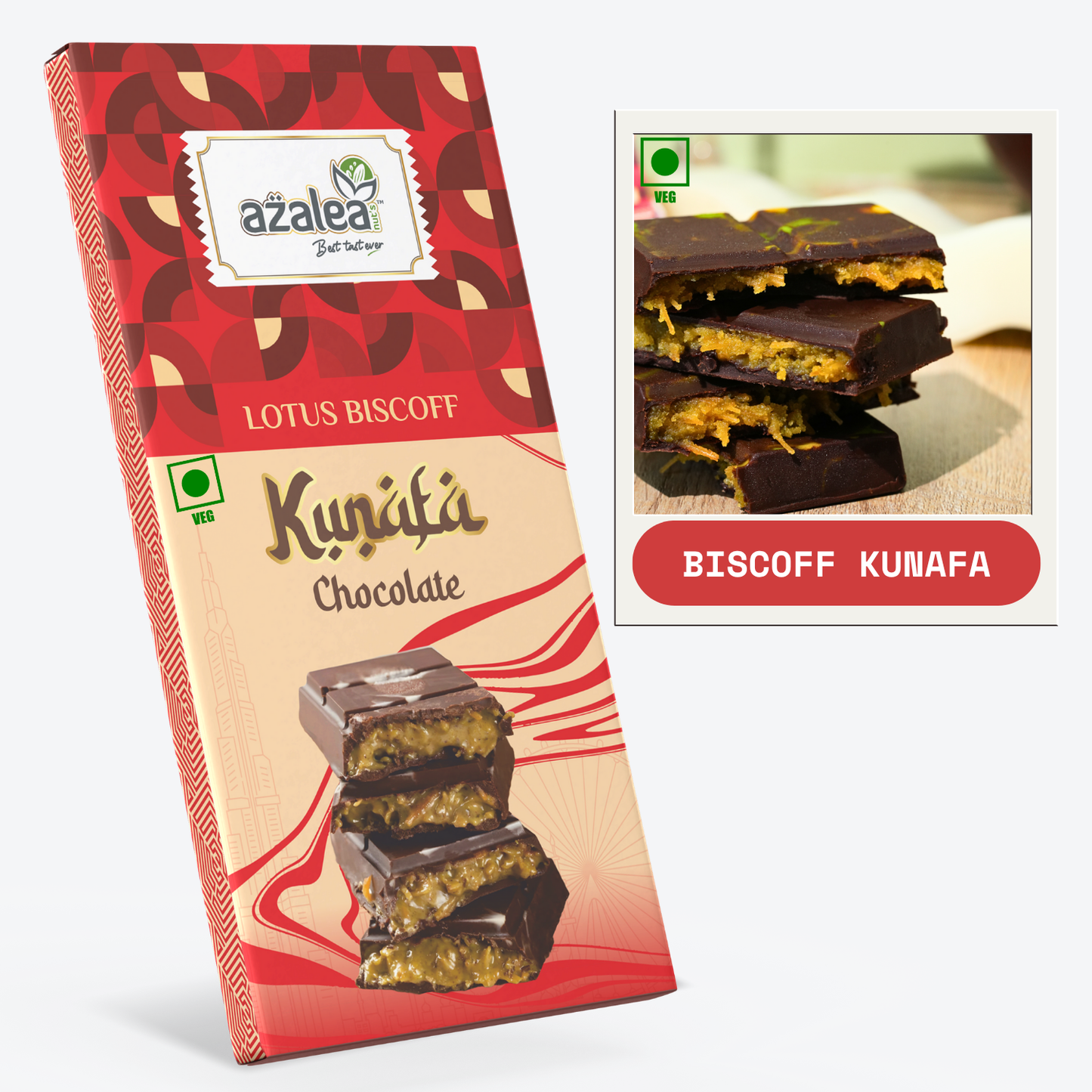 Azalea Kunafa Biscoff Chocolate