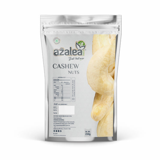 Azalea Nuts Premium Goa Cashews 250gm | Whole Crunchy Kaju | No Preservatives