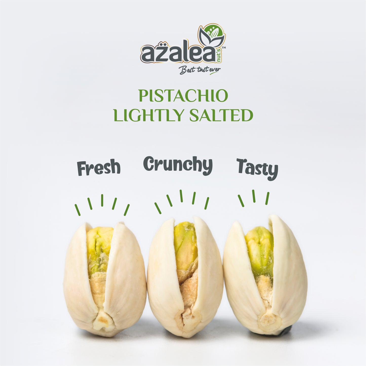 Azalea Premium Pistachios – 1KG Combo (4 x 250g) | Lightly Salted & Crunchy